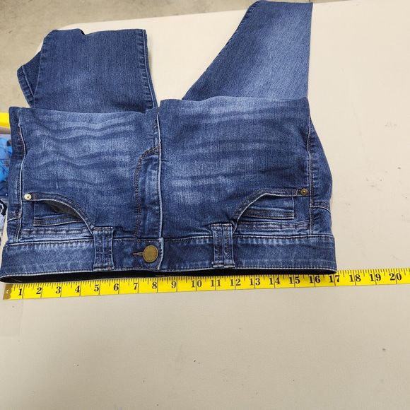 Democracy Womens Ab Technology Mid Rise Ankle Jeans Size 12 Dark Wash - Picture 4 of 7